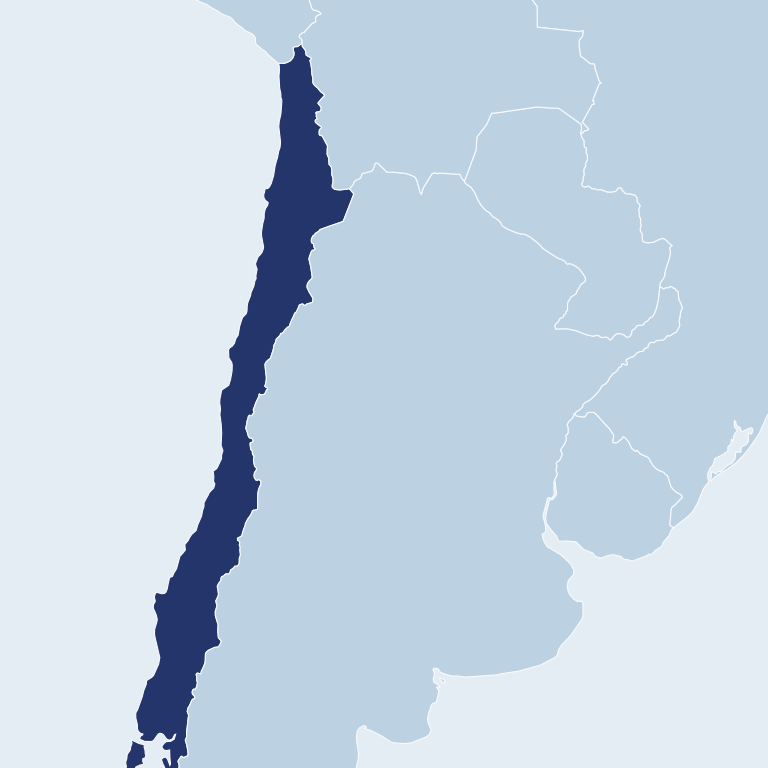 Illustrated map of Chile