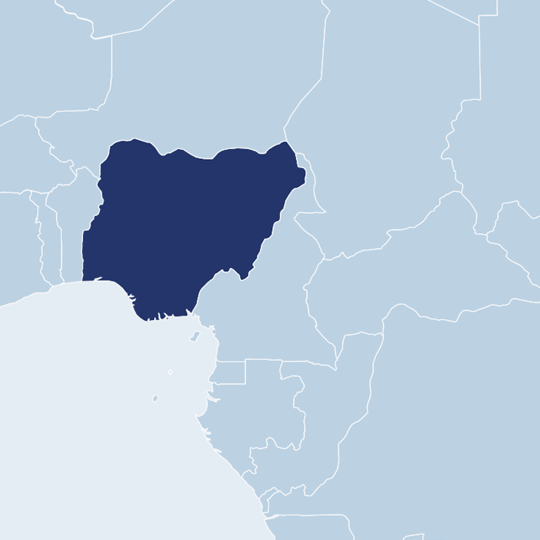 Illustrated map of Nigeria