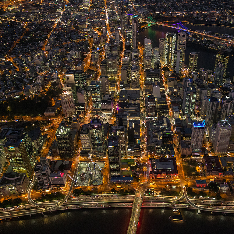 Chicago skyline aerial view