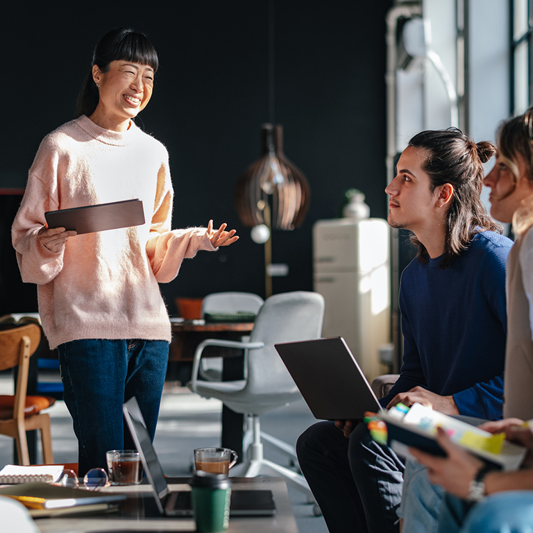 Group of people having a meeting