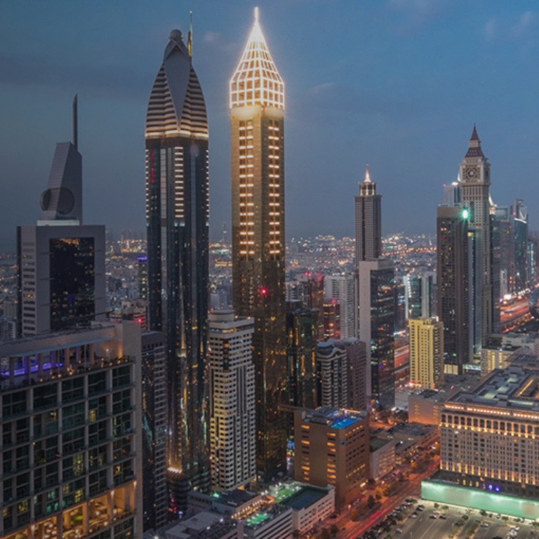 Aerial view of Dubai DIFC