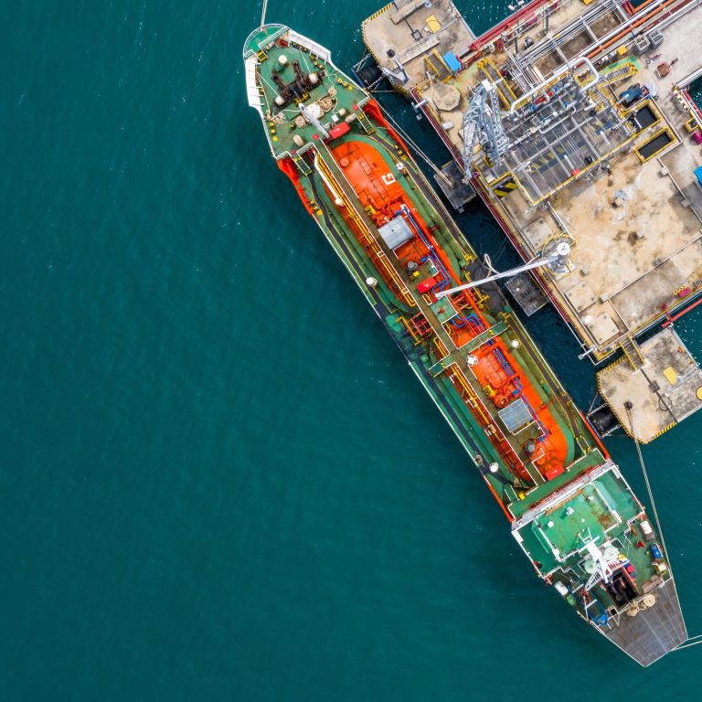 Cargo ship at port