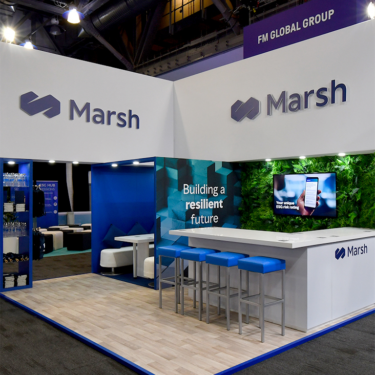 Marsh 2022 Airmic stand in Liverpool