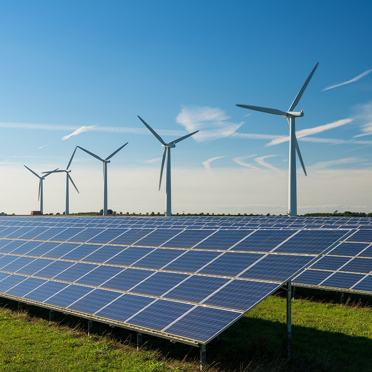 Wind turbine energy generaters on wind farm