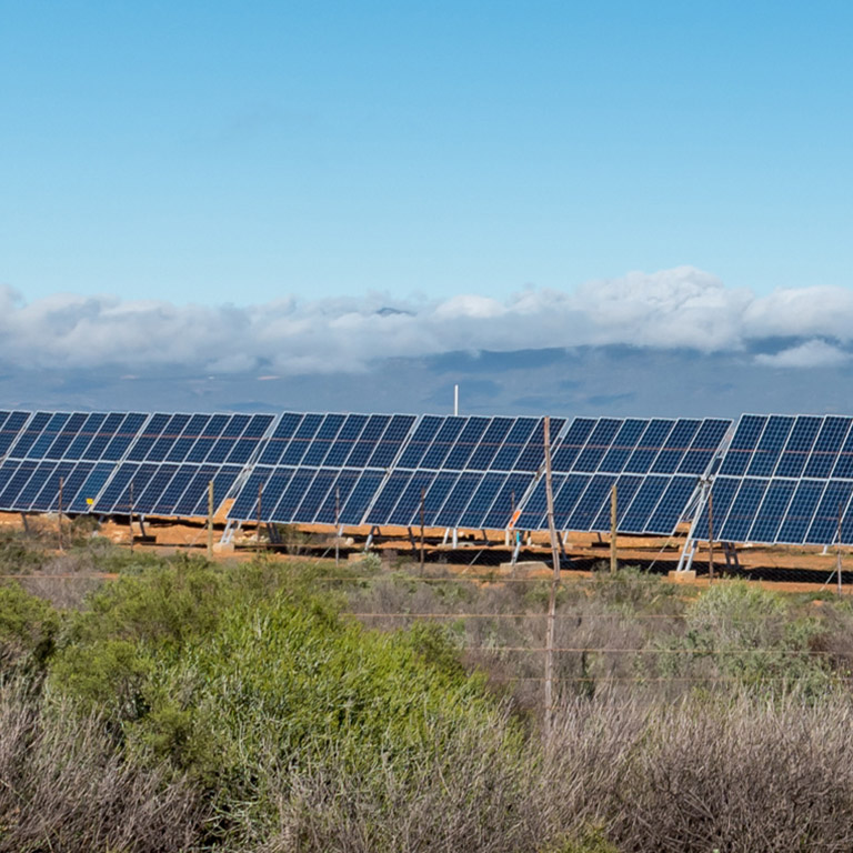 A solar power station near Clanwilliam in the Western Cape Province of South Africa